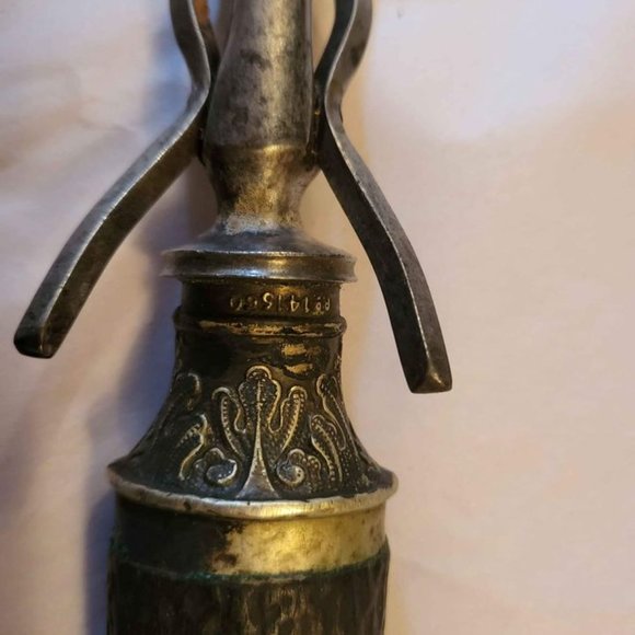 Antique Silver And Antler Bone Carving Set